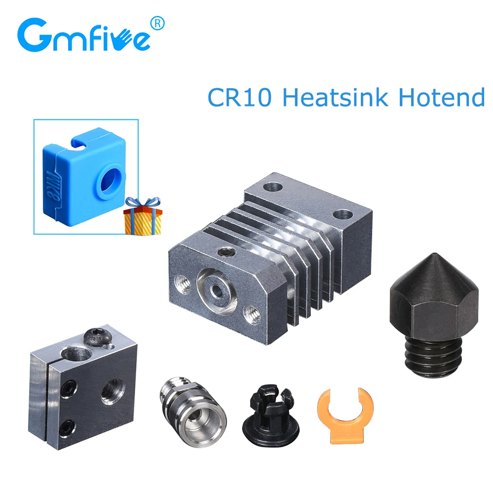 GmFive CR10 радиатор все металлические Hotend для CR10 Ender 3 принтеры MK8 сопла CR10 Hotend экструдер титановый тепловой выключатель