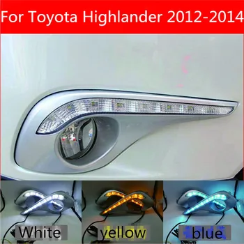 

1 Set Car Flashing For Toyota Highlander 2012 2013 2014 LED DRL Daytime Running Lights Daylight Waterproof Fog Lamp Cover