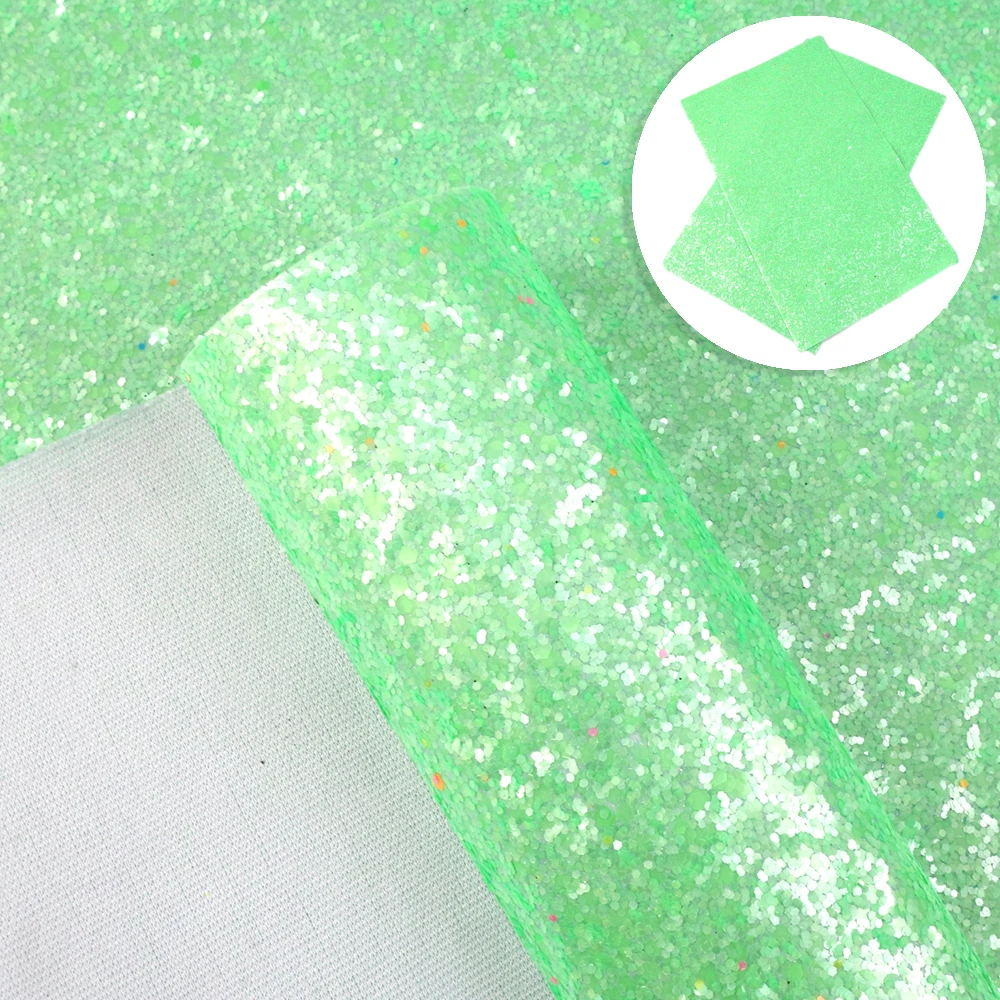 New 20*34cm Plain Chunky Glitter Faux Synthetic Leather For Bow-knot bags Wallet Phone Case Scrapbook DIY,1Yc8091 - Цвет: 1095060002