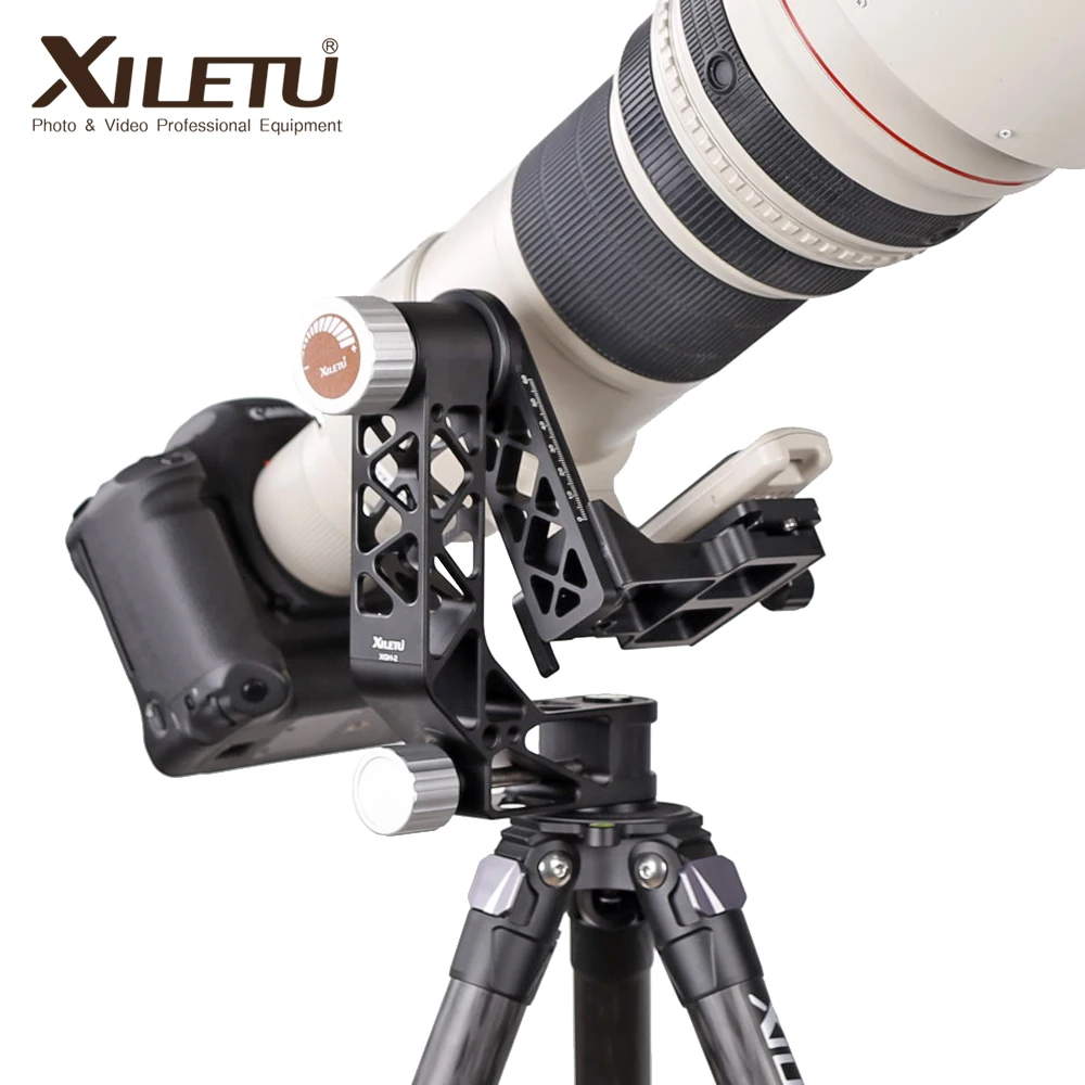 XILETU XGH-2 Pro сверхмощный алюминиевый сплав карданный штатив стабилизатор главный быстросъемная пластина для телеобъектива фотография птица