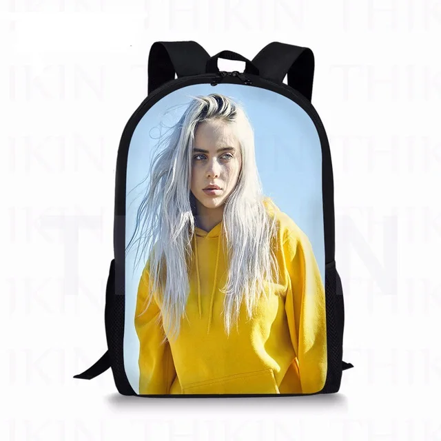 17 дюймов Billie Eilish принт школьные сумки для подростков крутая модная одежда для девочек 3 шт./компл. дети девочки школьные рюкзаки Повседневное Mochilas - Цвет: as pictures