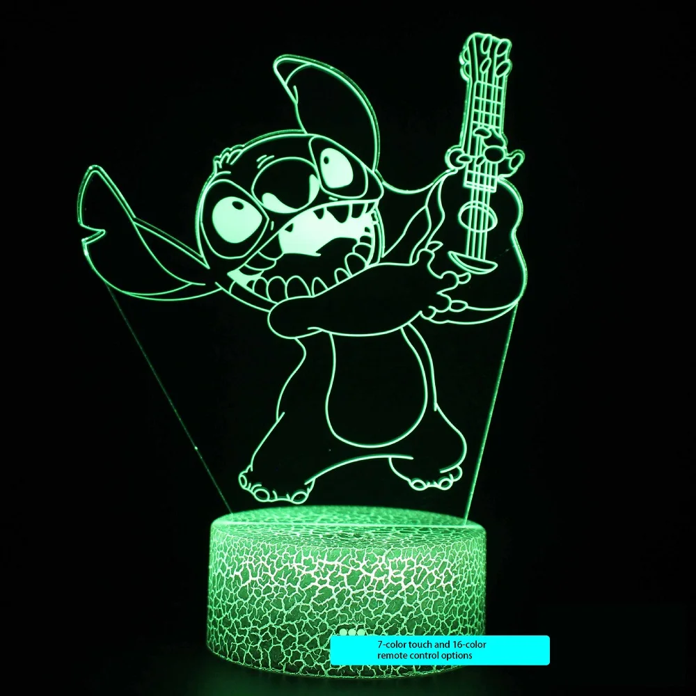 DISNEY led light Star Baby Stitch USB Creative Colorful Touch Remote Control 3D Desk Lamp LED Night Light children birthday gift led night light Night Lights