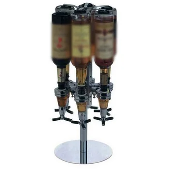 

Rotary Stand Drink Inverted Type Dispenser Party Bar Butler 6 Bottles 30ml Shots 24*24*54 Cm Bar Accessories