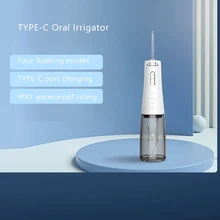 

Nicefeel Oral Iirrigator Dental Portatil TYPE-C Munddusche Teeth Whitening Kit Irrigador 3 Modes USB Rechargeble IPX7 Waterproof