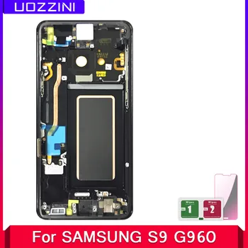 

2 Pcs Super AMOLED For Samsung Galaxy S9 G960 G9600 G960f LCD Display Touch Screen Frame Assembly Replacement