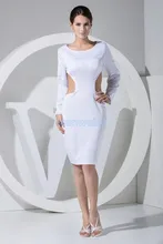 

free shipping 2018 hot sale new design white sexy long sleeve backless customize color mother of the bride Dresses with jacket