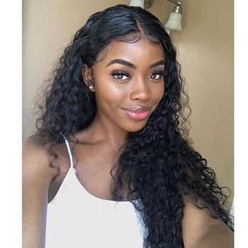 

Deep Wave Lace Front Human Hair Wigs Tuneful Peruvian Remy Hair Wig 13x4 150% Natural Hairline Lace Frontal Wigs