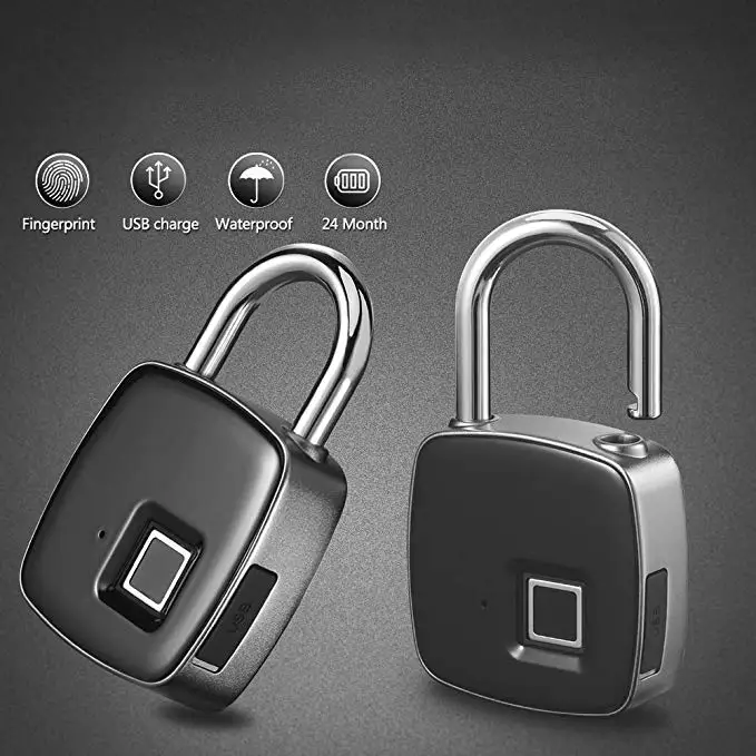 

Smart Keyless Door Lock Bluetooth Wireless APP Unlock Fingerprint Lock Security Padlock Support 40 Fingerpints Luggage Case Lock