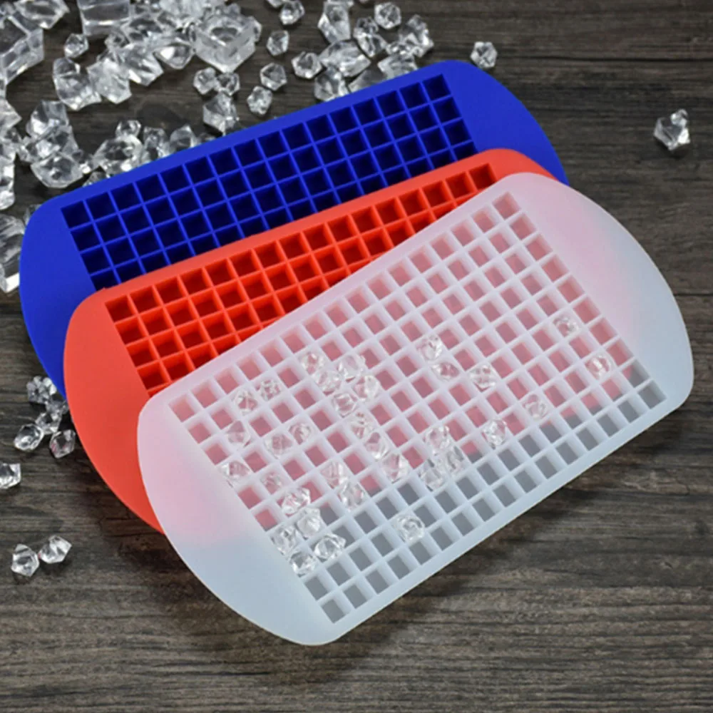 160 Grid Small Square Food Grade Silicone Tile Ice Crushed Cube Mold Kitchen Supplies |