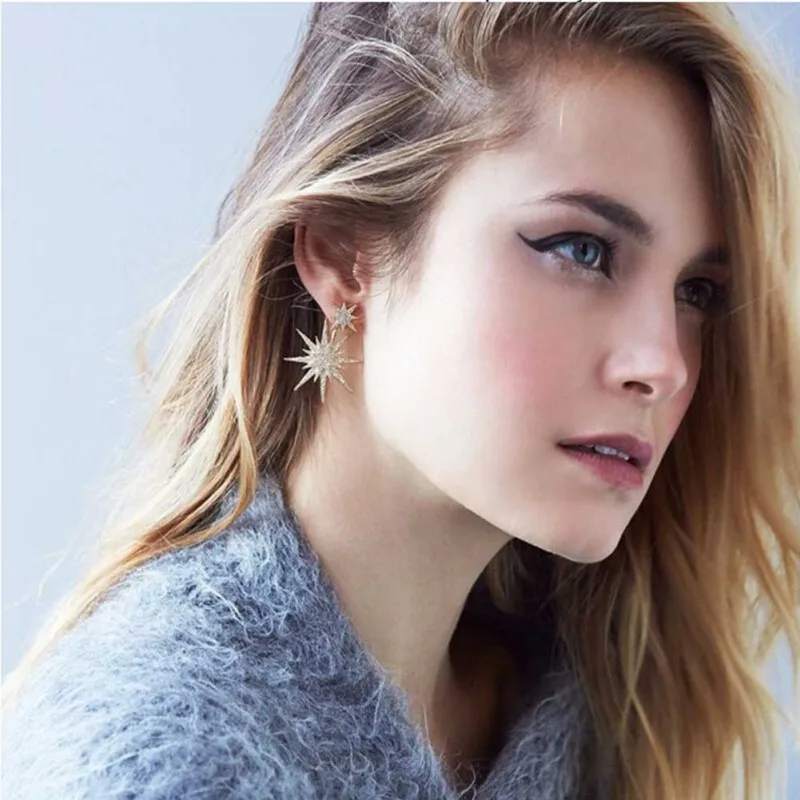 1 шт., женские серьги, ювелирное изделие, кристалл, звездный свет, серьги-гвоздики для модного женского платья, одиночная распродажа hc