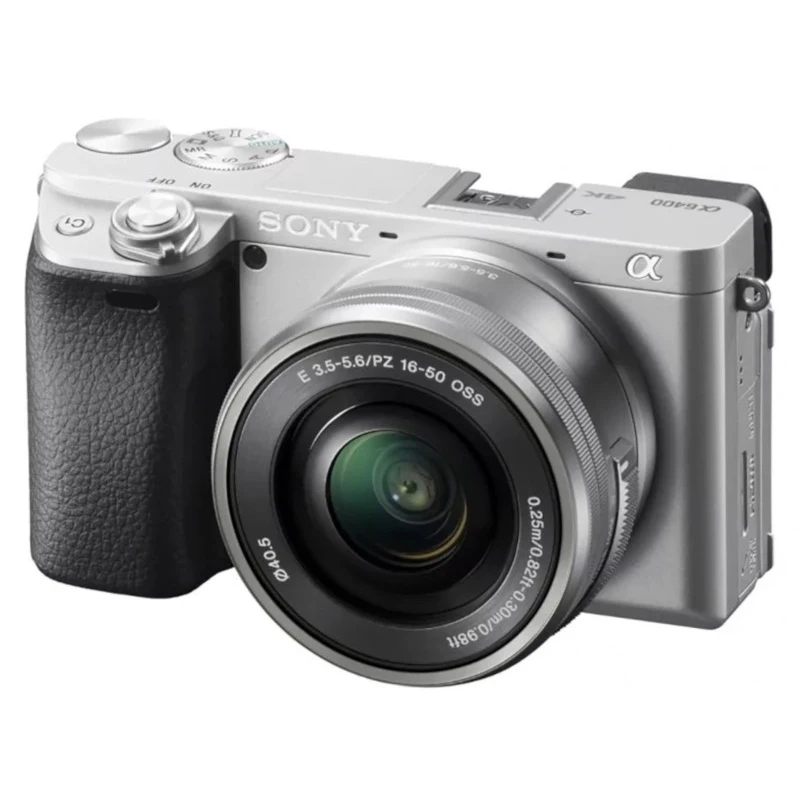Camera Sony Alpha A6400 Kit E PZ 16-50mm F 3.5-5.6 OSS Silver digital Photo electronics machine mirror Medium Format Cameras Consumer |