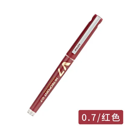 red 1pcs 1 шт. гелевая ручка PILOT BXC-V7, цветные чернила 0,7 мм, синяя/черная/красная ручка для письма, школьные принадлежности, офисные канцелярские принадлежности - Цвет: red 1pcs