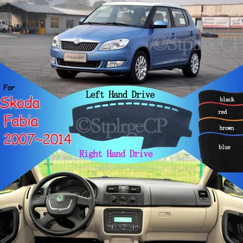 

instrument Platform Cover Mat Carpet Dashmat Protective Pad Dashboard Cover Pad for Skoda Fabia 2 5J NJ 2007~2014 Anti-Slip Mat