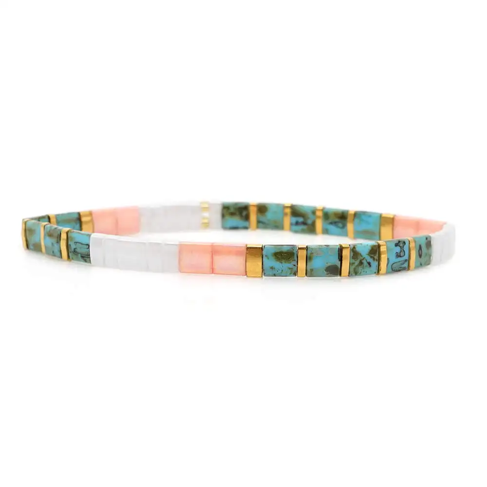 Go2boho Rainbow Bracelet Miyuki Tila Bracelets Women New Glass Beads Jewelry Boho Summer Beach Pulseras Ladies Armband Gift