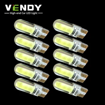 

10pcs Auto Car Bulb W5W T10 194 COB Silicone LED Clearance Lights Width Lamp For mazda chevrolet ford kia Chrysler 300c vw bmw