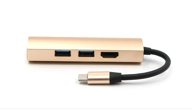 Тип-c к USB3.0 концентратор+ HDMI 4 К конвертер 3 порта расширитель несколько USB 3 Hab с адаптером питания USB3.1 концентратор для ПК мобильного телефона