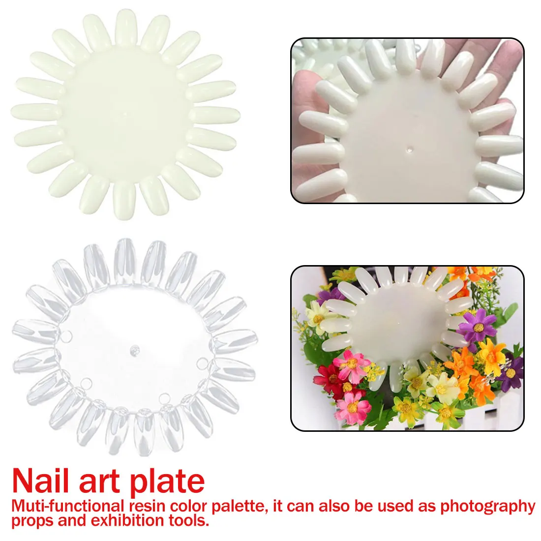 

Nail Art Polish Practice Tip Board Tools Display Oval Transparent Nail Art Display Board False Nail Oval Nail Art Pro Chart