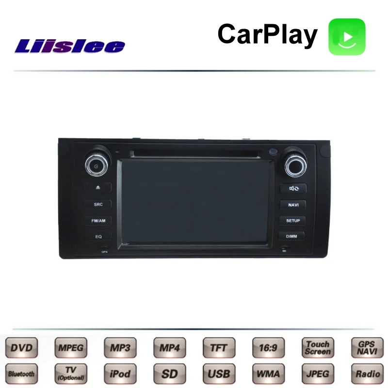 Автомагнитола Liislee Navi для BMW 5 E39 520 523 525 528 530 535 540 мультимедийный ТВ DVD GPS радио Carplay