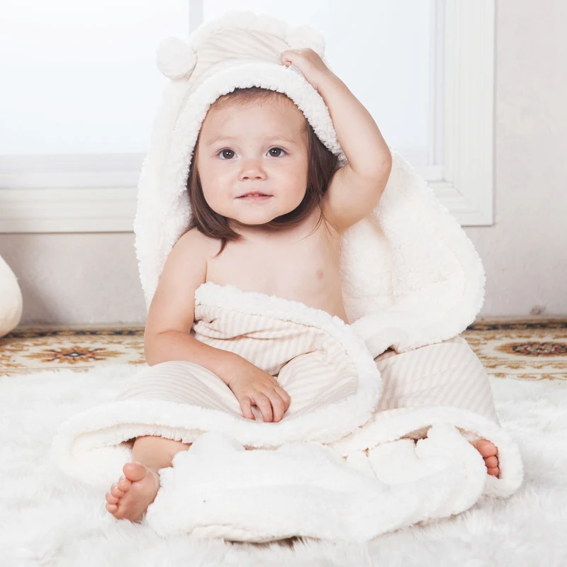 Плюс бархатный детский спальный мешок зимний мультфильм новорожденных Пеленальное Одеяло толстый конверт для ребенка спальный мешок конверт для новорожденных