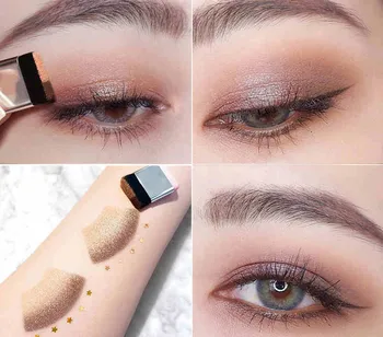

Lazy Double Color Eye Shadow Diamond Shimmer Eyeshadow Makeup Waterproof Mineral Powder Double-layer Glitter Eye Shadow