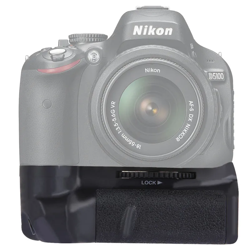 Вертикальный батарейный блок для цифровой зеркальной камеры Nikon D5300 D5200 D5100 ручка