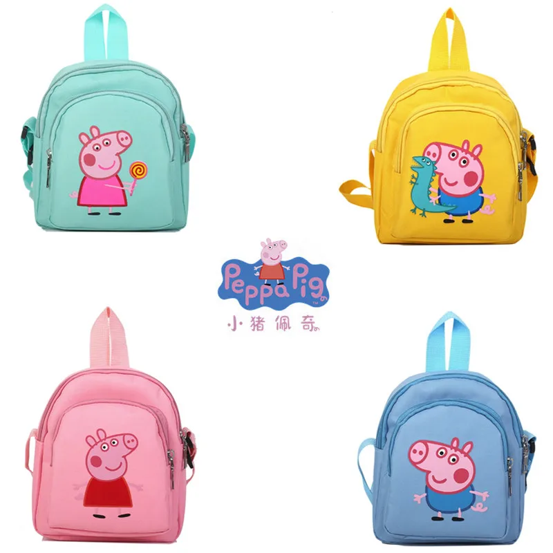Peppa игрушки "Свинка" Джордж мультяшный плюшевый рюкзак игрушки куклы для мальчиков и девочек, с рисунком в виде Kawaii Детский кошелек из натуральной кожи сумка-портфель сумка школьная сумка