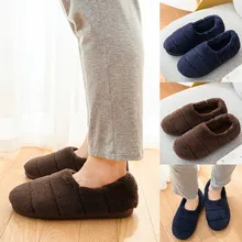 Высокое качество; пара зимних тапочек; мужские домашние хлопковые тапочки с мягкой подошвой; Мужская зимняя плюшевая Милая хлопковая обувь; chinelo masculino