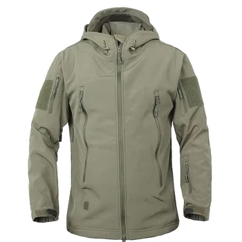 

Outdoor Sport Softshell Jackets Men Fleece Hooded Coat Camouflage Coats for Camping Hiking Mountain Climbing -MX8