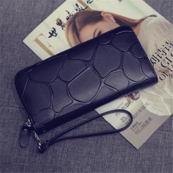 

Wallet Female Stone Road Card Holder Women Purse Zipper Pocket Phone Coin Purse Carteiras Feminina