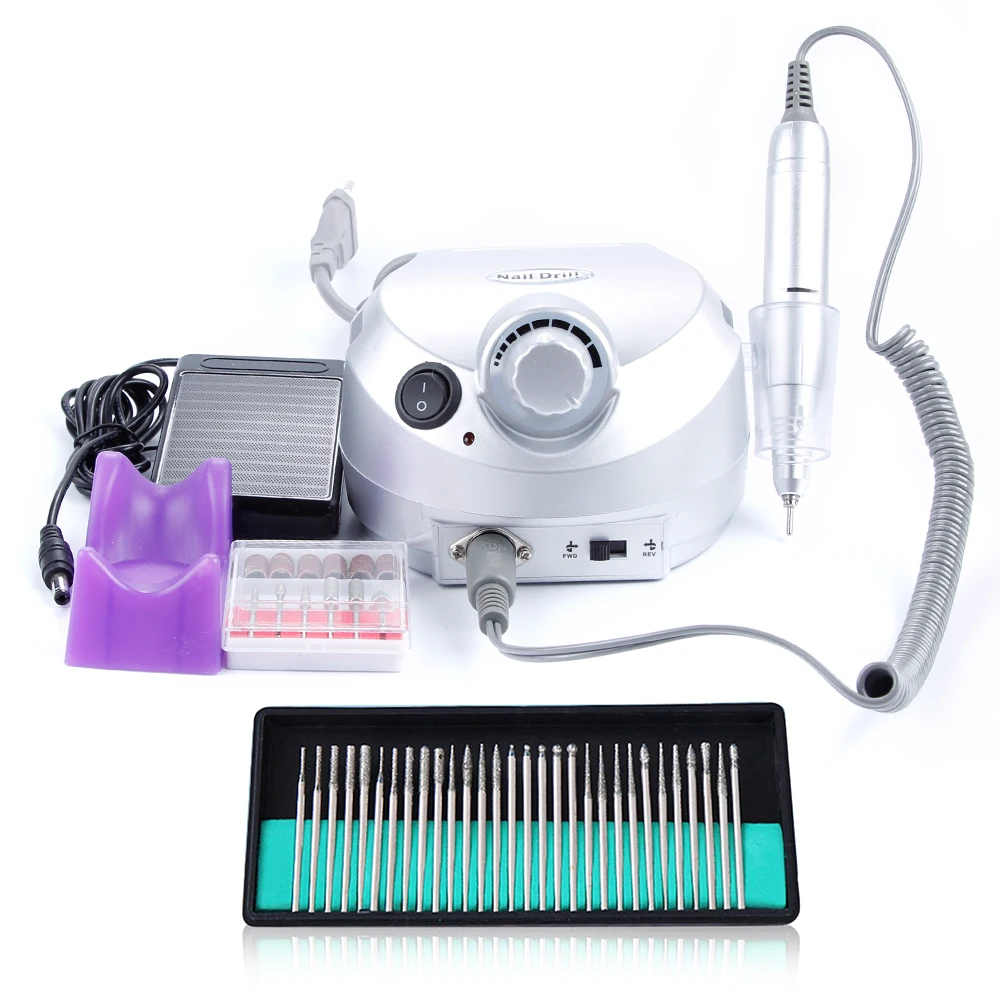 

30000RPM Electric Nail Drill Apparatus Machine for Manicure Cuticle Gel Remover 30PCS Milling Drill Bits Set Pedicure Machine