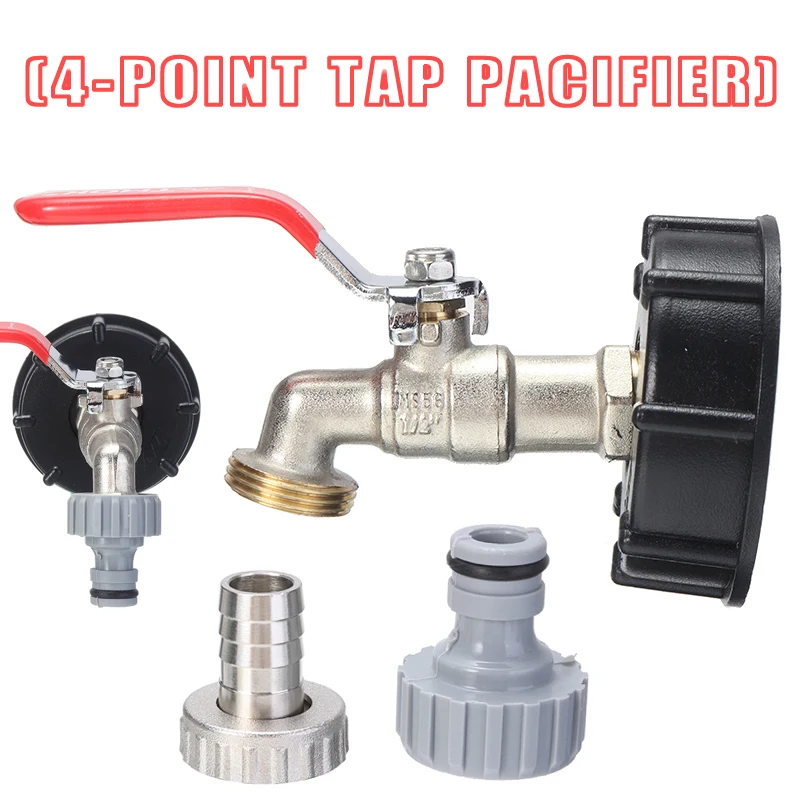 

New S60x6 IBC Faucet Tank Drain Adapter to Brass Garden Tap with 1/2'' Water Nozzle For Home Garden Water Connector