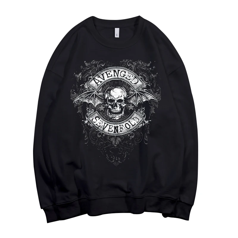 12 вариантов дизайна Avenged Sevenfold Pollover Толстовка Черный Рок толстовки Панк Рокер уличная флисовая череп A7X тяжелый металл - Цвет: 1