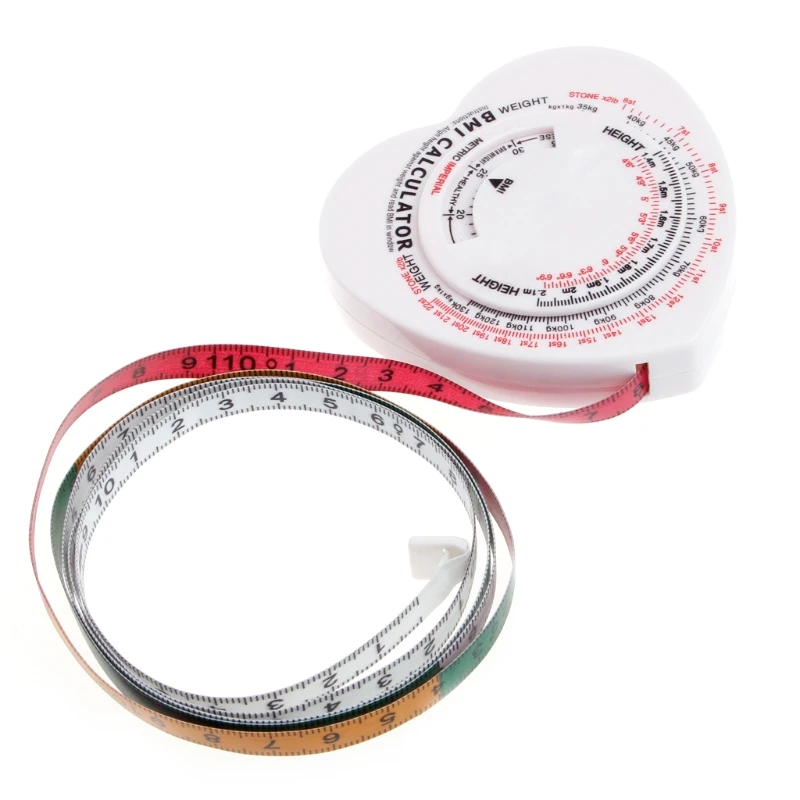 

Heart BMI Body Mass Index Tape Measure Calculator Body Muscle Diet Weight Loss