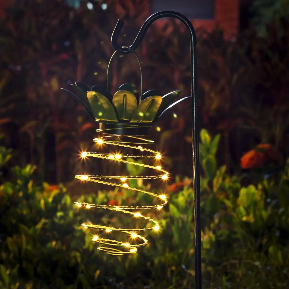 Светодиодный подвесной солнечный светильник s ананас декоративные фонари для сада на солнечных батарейках с ручкой водонепроницаемый медный провод Сказочный светильник