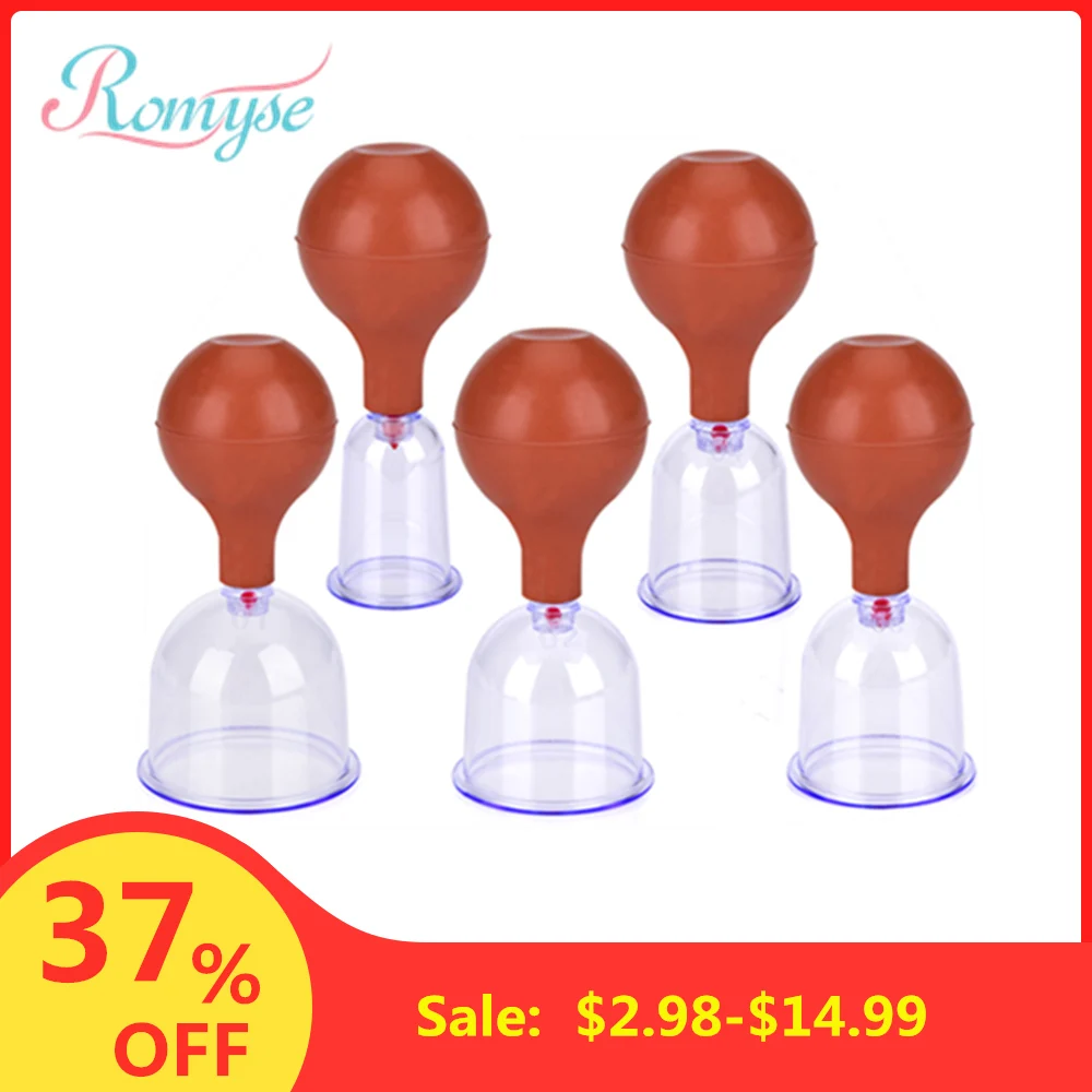 

1/5Pcs Vacuum Cupping Cup Moisture Absorber Health Care Tool Anti-cellulite Massage Muscle Therapy Suction Cup Cans