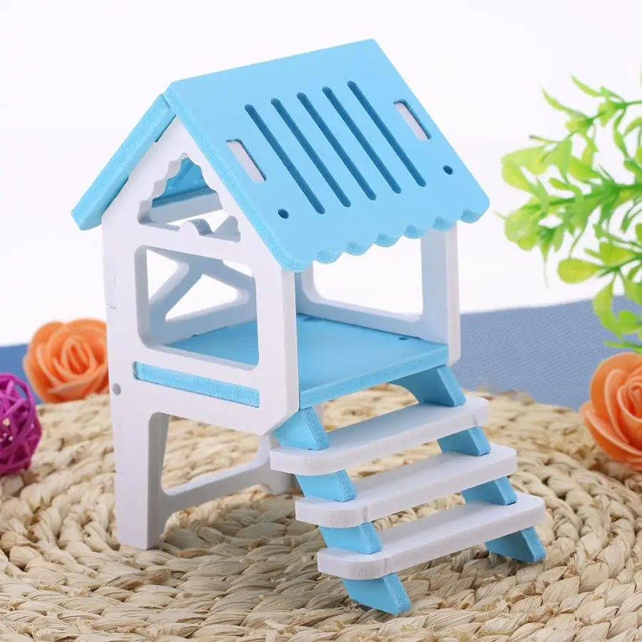 Домик хомяка кровать Водонепроницаемый милый модный сборка деревянный чердак