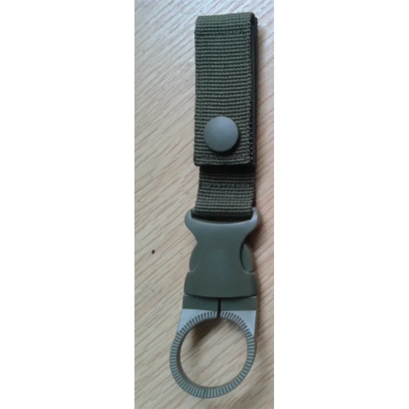 Molle прикрепить лямки Открытый Quickdraw рюкзак с карабином вешалка крюк лагерь Поход бутылка для воды клип висячая застежка пряжка Держатель Инструмент - Цвет: Army Green