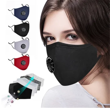 

Unisex Mouth Mask PM 2.5 Mask With 2pcs Filter Breath Anti-dust Mouth Mask Activated Carbon Filter Respirator Mouth-muffle