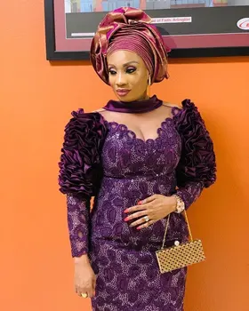 

New Arrival Sky Blue Glitter Sequins Lace Fabric Tulle Lace Fabric African Lace Fabric High Quality For Wedding Dress GD2707B-2