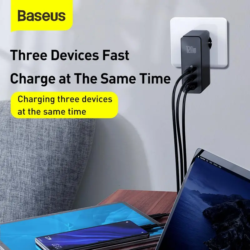 Baseus 120W GaN SiC USB C Charger Quick Charge 4.0 3.0 QC Type C PD Fast USB Charger For Macbook Pro iPad iPhone Samsung Xiaomi Baseus 120W GaN SiC USB C Charger Quick Charge 4.0 3.0 QC Type C PD Fast USB Charger For Macbook Pro iPad iPhone Samsung Xiaomi