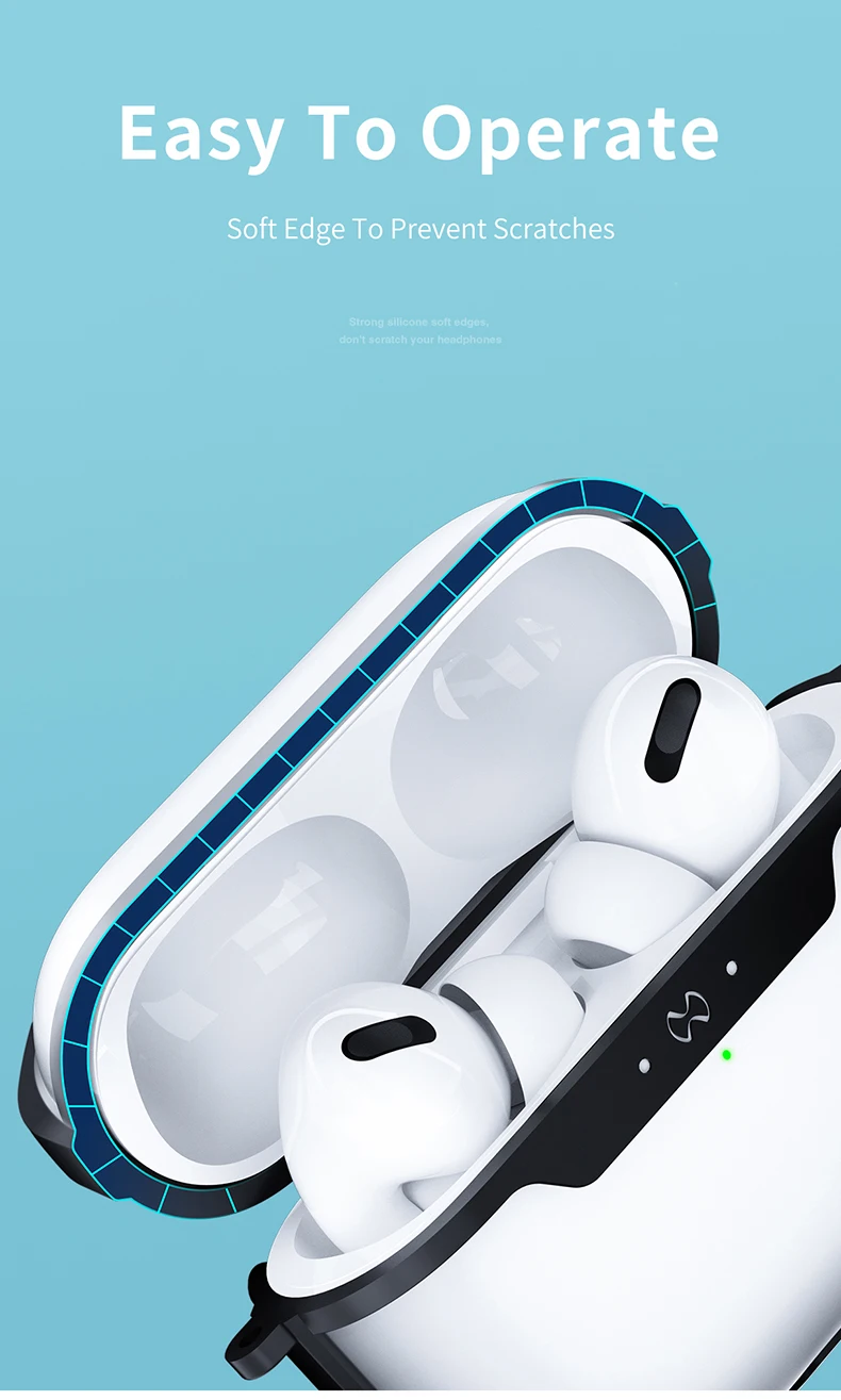 Для AirPods Pro Чехол прозрачный защитный чехол Bluetooth Наушники Подушка безопасности бампер с брелок Крюк для Airpods 3 крышка