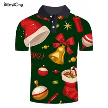 BIANYILONG Новая мужская рубашка Поло 3D Повседневная рубашка-поло Поло для мужчины хип-хоп Рождество 3d печать рубашка поло летняя рубашка Поло Топы