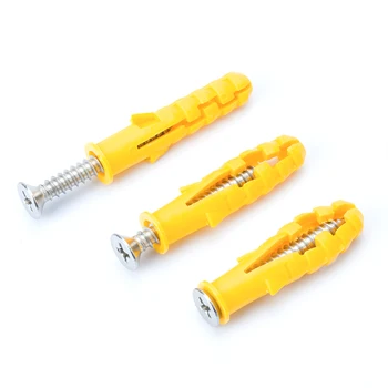 

Yellow Plastic Expansion Tube Expansion Screw Rubber Plug Bolt Up 6/8/10mm Self-Tapping Screw Set