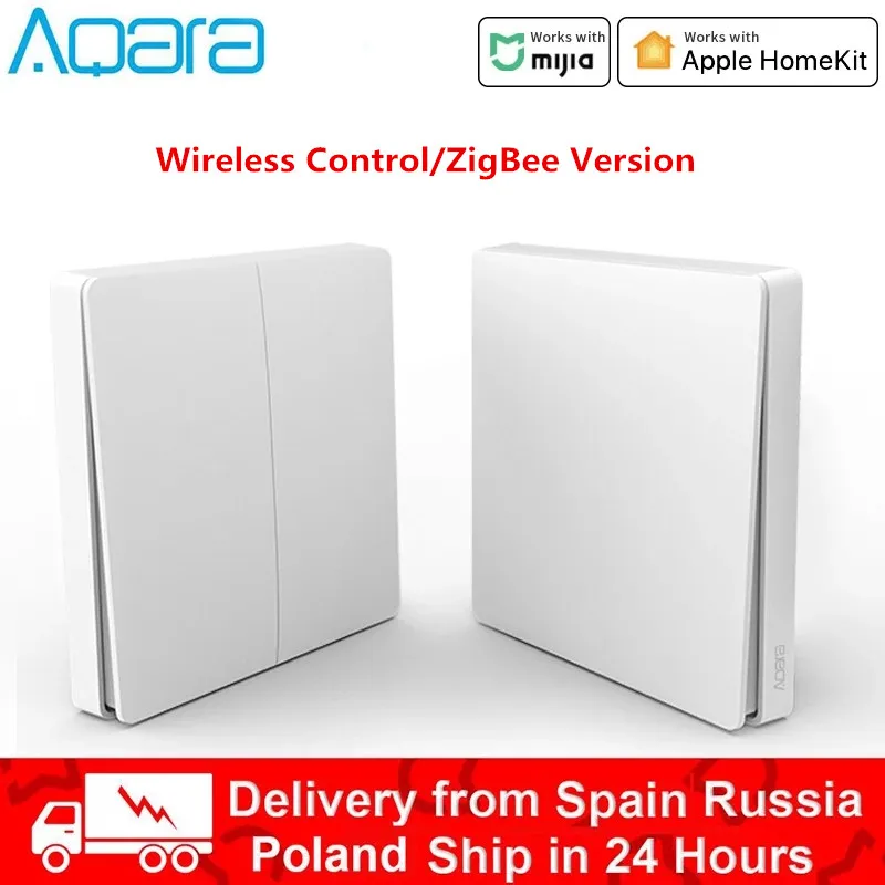 Xiaomi aqara d1 interruptor de parede inteligente zigbee sem fio luz chave controle remoto linha zero interruptor fio fogo sem neutro