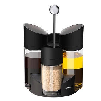 

Aminno Condiment Organizer Silver Herb Spice Stainless Steel Cute Salt And Pepper Garlic Keeperspot Epic Mortars & Pestles Wood