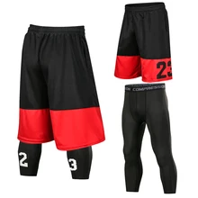 Мужские баскетбольные шорты, пять штанов, штаны для фитнеса, полиэстер, быстросохнущие, дышащие, спортивные, для бега, для улицы, для футбола