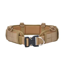 

New Outdoor climbing Military tactical belt air gun adjustable men's molar belt quick-drying / combat army battle hunting belt