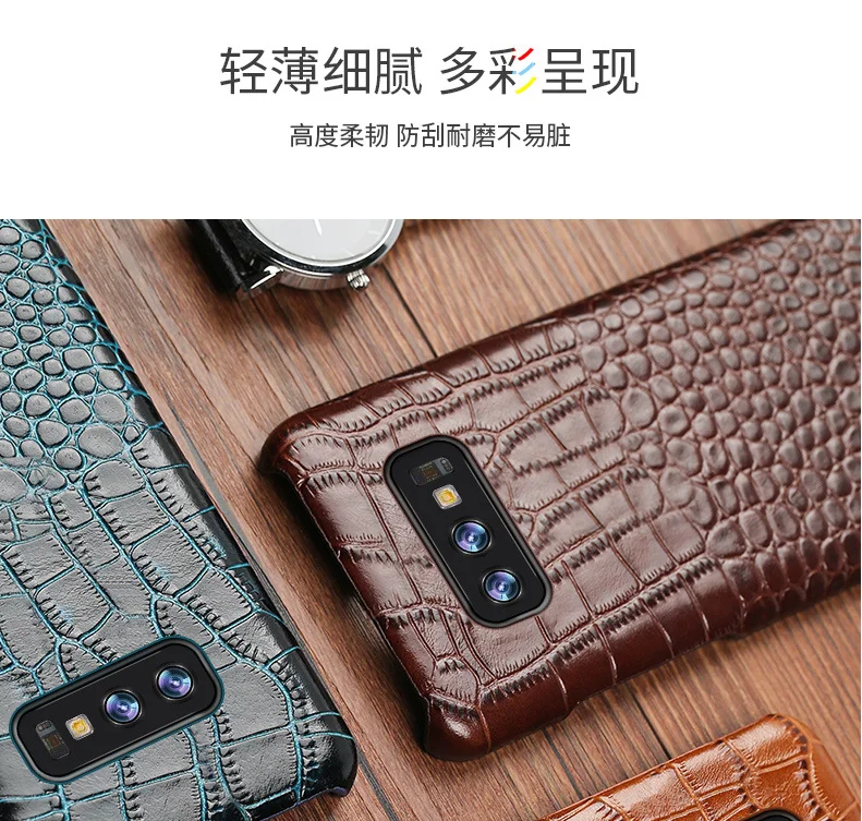 Чехол из натуральной крокодиловой кожи для телефона samsung galaxy A50 A70 A40 A20 Note 8 9 10 S8 S9 S10 plus