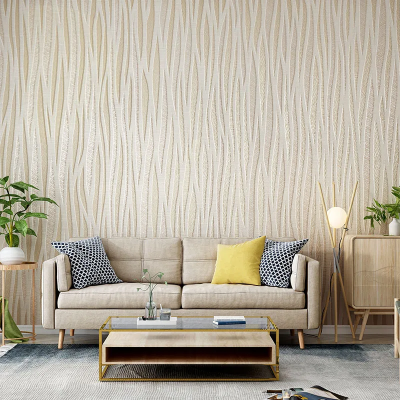 

Modern 3D Stereo Curve Striped Wallpaper Light Luxury Living Room Bedroom Study Nordic Plain Wall Paper Papel De Parede 3D Sala