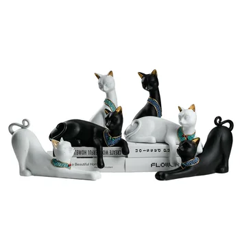 

Home Living Room Wine Cabinet Decorations Porch Feng Shui Furnishings Ancient Egyptian Lucky Cat God Crafts Ornaments